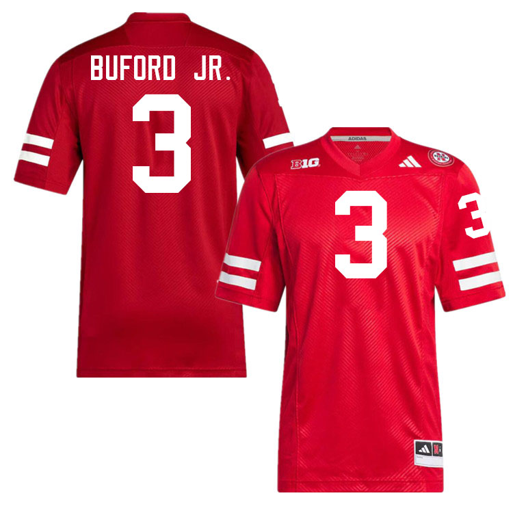 Nebraska Cornhuskers #3 Marques Buford Jr. College Football Jerseys Stitched-Scarlet